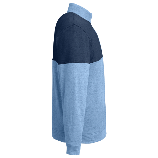 Puma Golf Men's Cloudspun Warm Up Quarter-Zip Pullover, Blue Bell / Dark Denim, Right Sleeve view