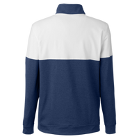 Puma Golf Men's Cloudspun Warm Up Quarter-Zip Pullover, Peacoat / Bright White, Back view