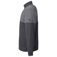 Puma Golf Men's Cloudspun Warm Up Quarter-Zip Pullover, Puma Black / Quiet Shade, Left Sleeve view