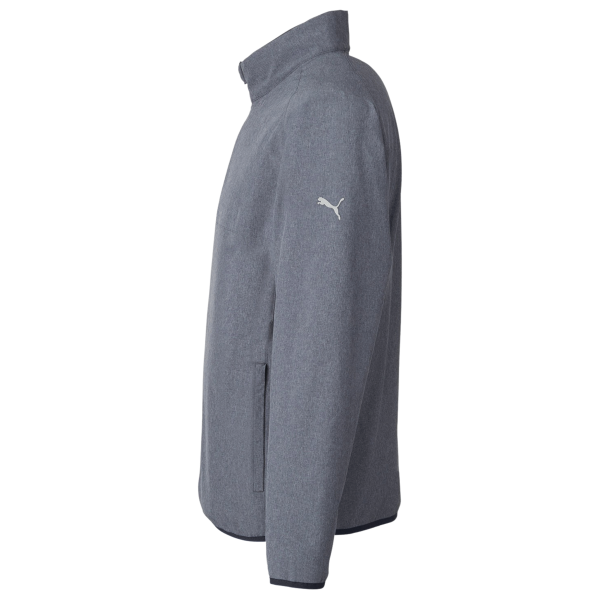 Puma Golf Men's Coastal Woven Quarter-Zip Pullover, Navy Blazer Heather, Left Sleeve view