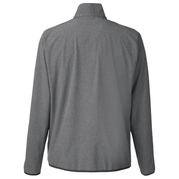 Puma Golf Men's Coastal Woven Quarter-Zip Pullover, Puma Black Heather, Back view