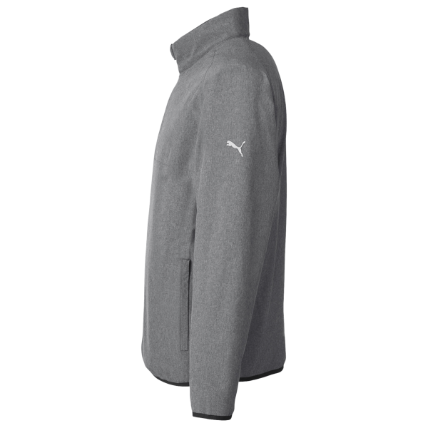 Puma Golf Men's Coastal Woven Quarter-Zip Pullover, Puma Black Heather, Left Sleeve view
