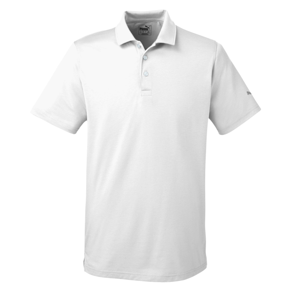 Puma Golf Men's Fusion Polo, Bright White, Front view
