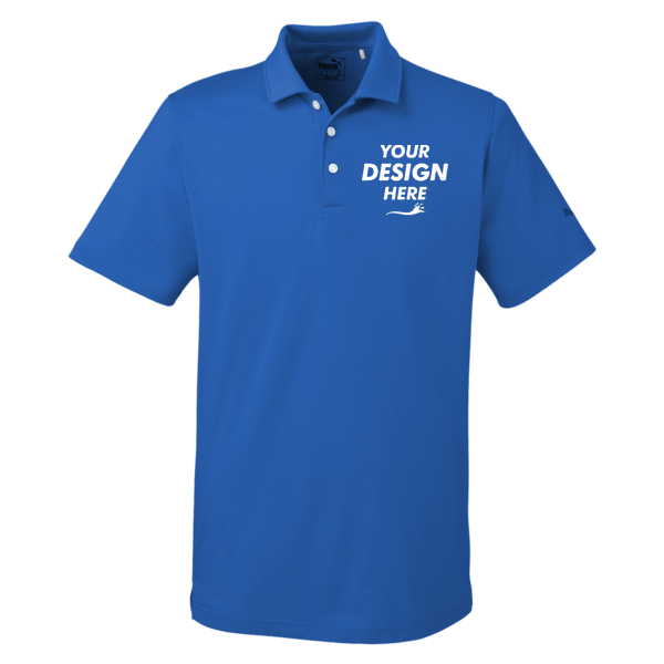 Puma Golf Men's Fusion Polo, Surf The Web, Front view, Mockup