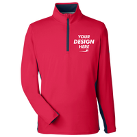 Puma Golf Men's Gamer Golf Quarter-Zip Pullover, Ski Patrol, Front view, Mockup