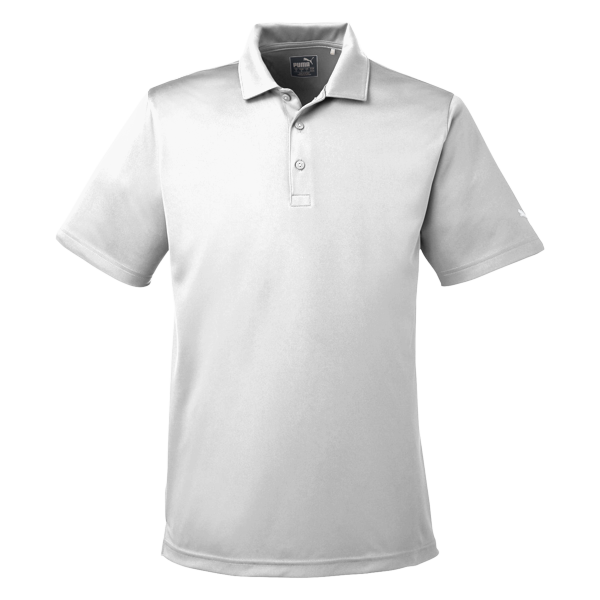 Puma Golf Men's Icon Golf Polo, Bright White / Bright White, Front view