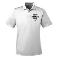Puma Golf Men's Icon Golf Polo, Bright White / Bright White, Front view, Mockup