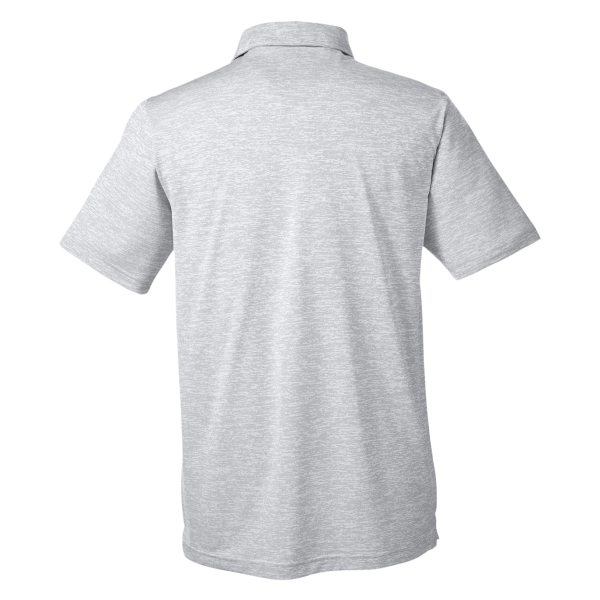 Puma Golf Men's Icon Heather Polo, Bright White, Back view