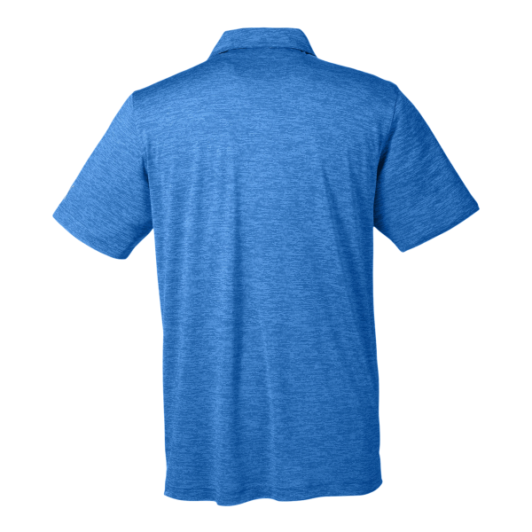 Puma Golf Men's Icon Heather Polo, Lapis Blue, Back view