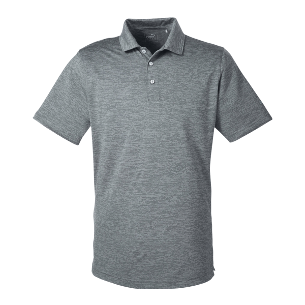 Puma Golf Men's Icon Heather Polo, Quiet Shade, Front view