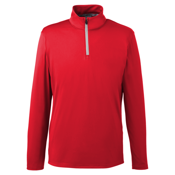 Puma Golf Men's Icon Quarter-Zip Pullover, High Risk Red, Front view