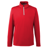 Puma Golf Men's Icon Quarter-Zip Pullover, High Risk Red, Front view