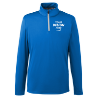 Puma Golf Men's Icon Quarter-Zip Pullover, Lapis Blue, Front view, Mockup