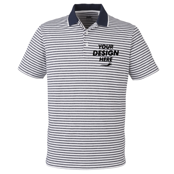 Puma Golf Men's Mattr Feeder Polo, Navy Blazer, Front view, Mockup