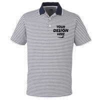 Puma Golf Men's Mattr Feeder Polo, Navy Blazer, Front view, Mockup