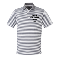 Puma Golf Men's Mattr Feeder Polo, Quiet Shade, Front view, Mockup