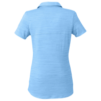 Puma Golf Women's Cloudspun Free V-neck Polo, Placid Blue Heather, Back view