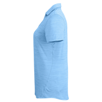 Puma Golf Women's Cloudspun Free V-neck Polo, Placid Blue Heather, Left Sleeve view