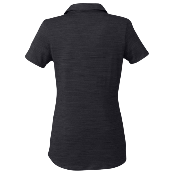 Puma Golf Women's Cloudspun Free V-neck Polo, Puma Black Heather, Back view