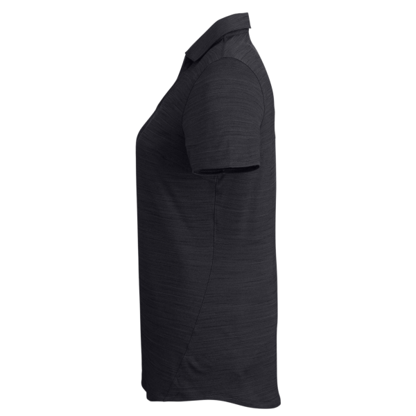 Puma Golf Women's Cloudspun Free V-neck Polo, Puma Black Heather, Left Sleeve view