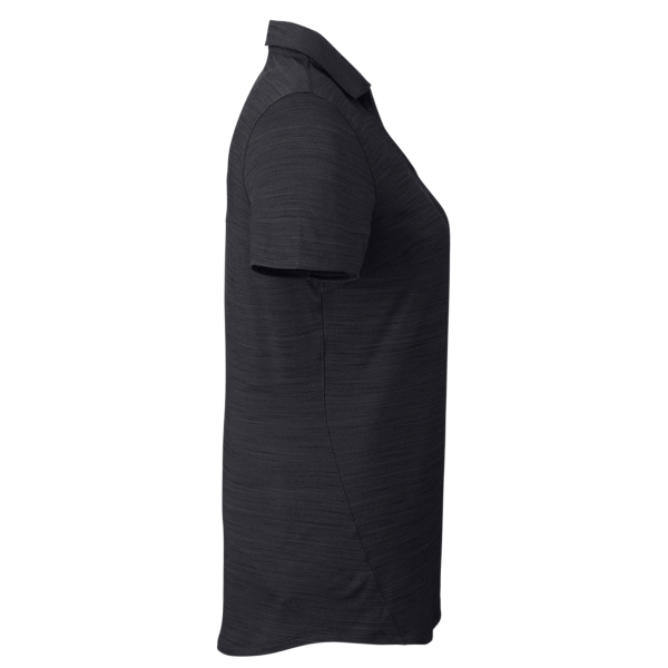 Puma Golf Women's Cloudspun Free V-neck Polo, Puma Black Heather, Right Sleeve view