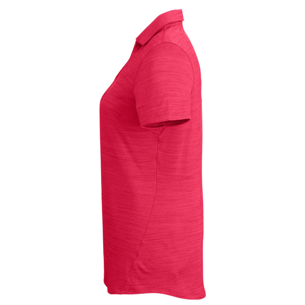Puma Golf Women's Cloudspun Free V-neck Polo, Teaberry Heather, Left Sleeve view