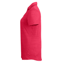 Puma Golf Women's Cloudspun Free V-neck Polo, Teaberry Heather, Left Sleeve view