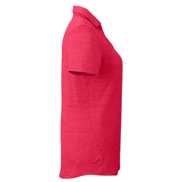 Puma Golf Women's Cloudspun Free V-neck Polo, Teaberry Heather, Right Sleeve view