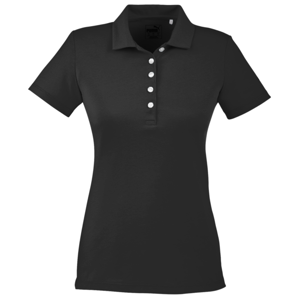 Puma Golf Women's Fusion Polo, Puma Black, Front view