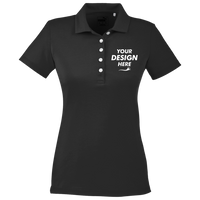 Puma Golf Women's Fusion Polo, Puma Black, Front view, Mockup