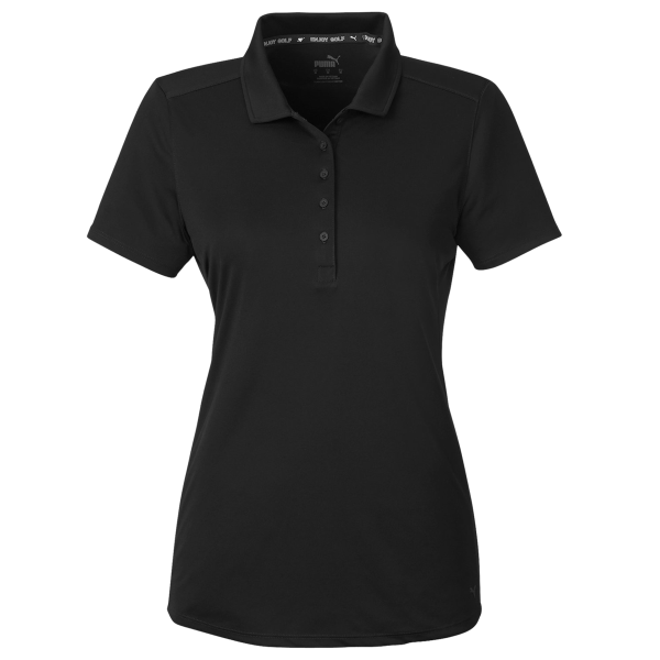 Puma Golf Women's Gamer Golf Polo, Puma Black, Front view