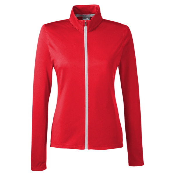 Puma Golf Women's Icon Full-Zip Jacket, High Risk Red, Front view