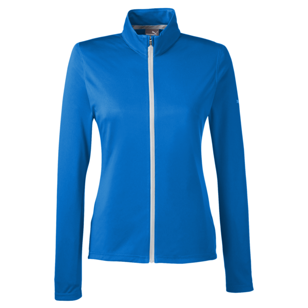 Puma Golf Women's Icon Full-Zip Jacket, Lapis Blue, Front view