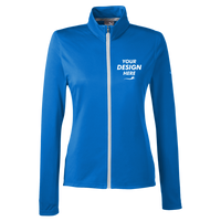 Puma Golf Women's Icon Full-Zip Jacket, Lapis Blue, Front view, Mockup