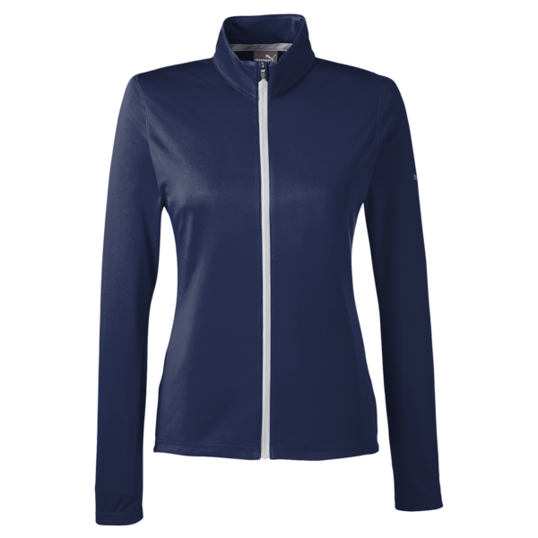 Puma Golf Women's Icon Full-Zip Jacket, Peacoat, Front view
