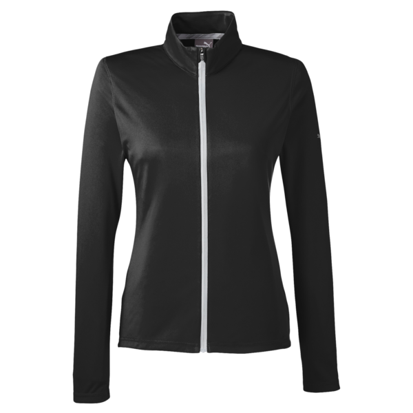 Puma Golf Women's Icon Full-Zip Jacket, Puma Black, Front view