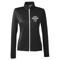 Puma Golf Women's Icon Full-Zip Jacket, Puma Black, Front view, Mockup