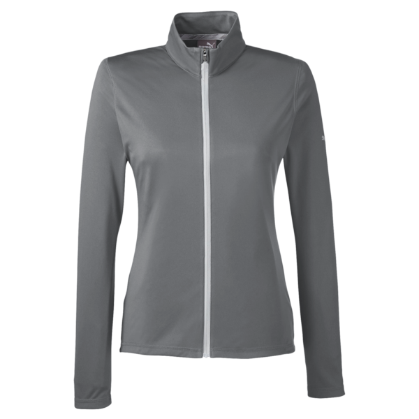 Puma Golf Women's Icon Full-Zip Jacket, Quiet Shade, Front view