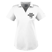 Puma Golf Women's Icon Golf Polo, Bright White, Front view, Mockup