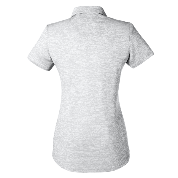 Puma Golf Women's Icon Heather Polo, Bright White, Back view
