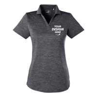 Puma Golf Women's Icon Heather Polo, Puma Black, Front view, Mockup