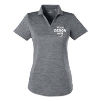 Puma Golf Women's Icon Heather Polo, Quiet Shade, Front view, Mockup