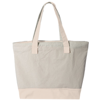 Q-Tees 19L Zippered Tote, Natural / Natural, Back view