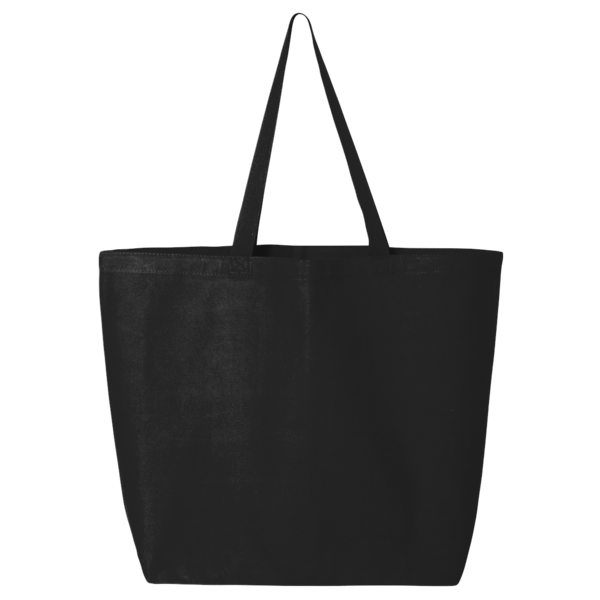 Q-Tees 25L Jumbo Tote, Black, Back view