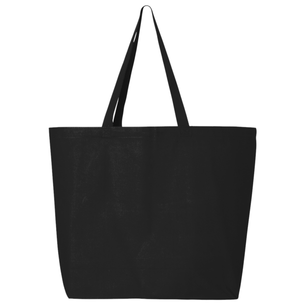 Q-Tees 25L Jumbo Tote, Black, Front view