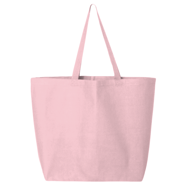 Q-Tees 25L Jumbo Tote, Light Pink, Back view