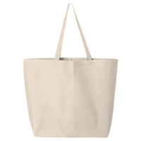 Q-Tees 25L Jumbo Tote, Natural, Back view