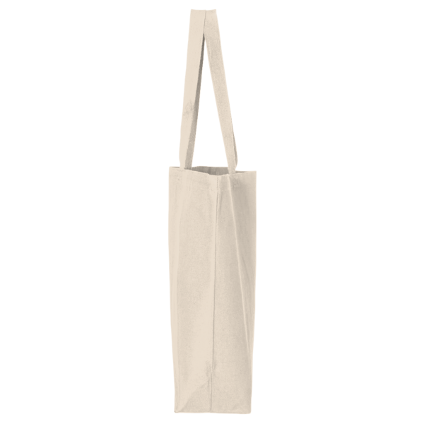 Q-Tees 25L Jumbo Tote, Natural, Left Side view