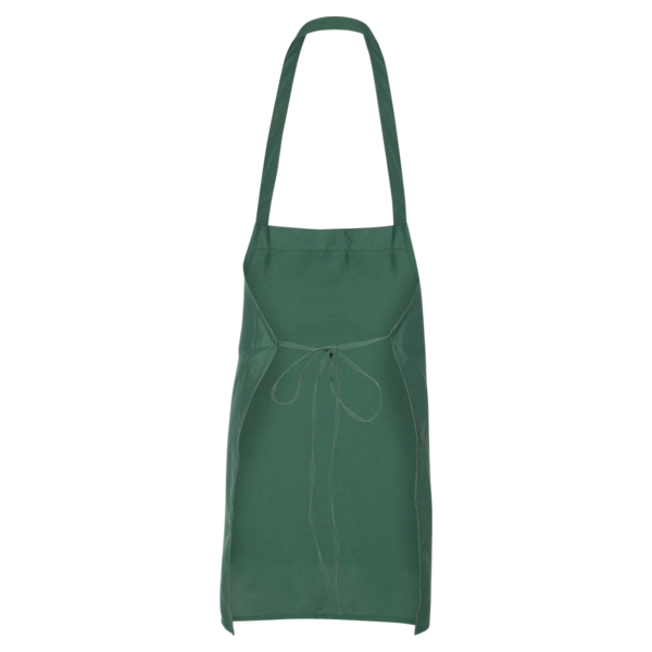Q-Tees Bib Apron, Forest / Forest, Back view