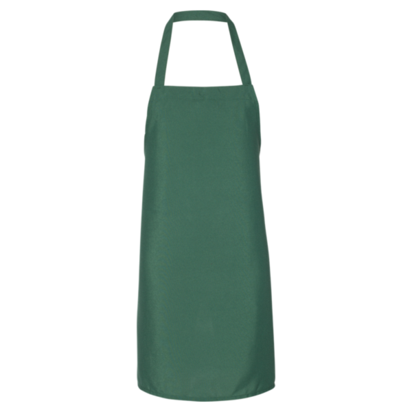 Q-Tees Bib Apron, Forest / Forest, Front view